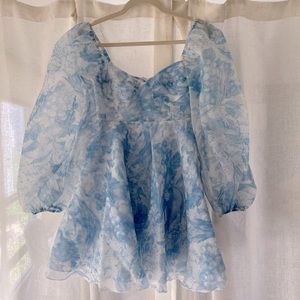 Selkie princess dress in baby blue toile size M